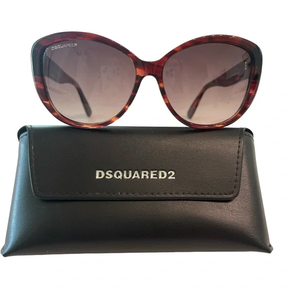 DSQUARED2 Havana Cat Eye Tortoise Shell Sunglasses NWT